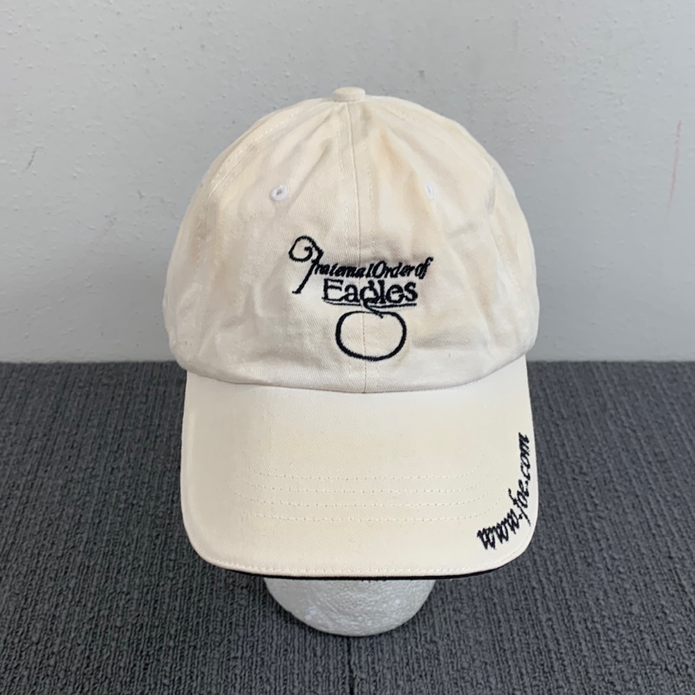 Fraternal Order of Eagles Baseball Hat Mens Ivory Black Sonny Crawford 2004-2005